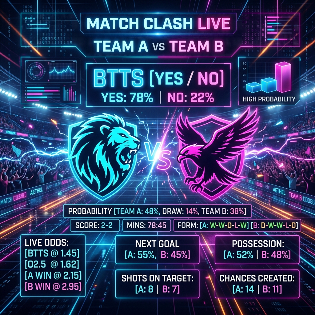 Both Teams to Score (BTTS): How AI Identifies the Best Matches