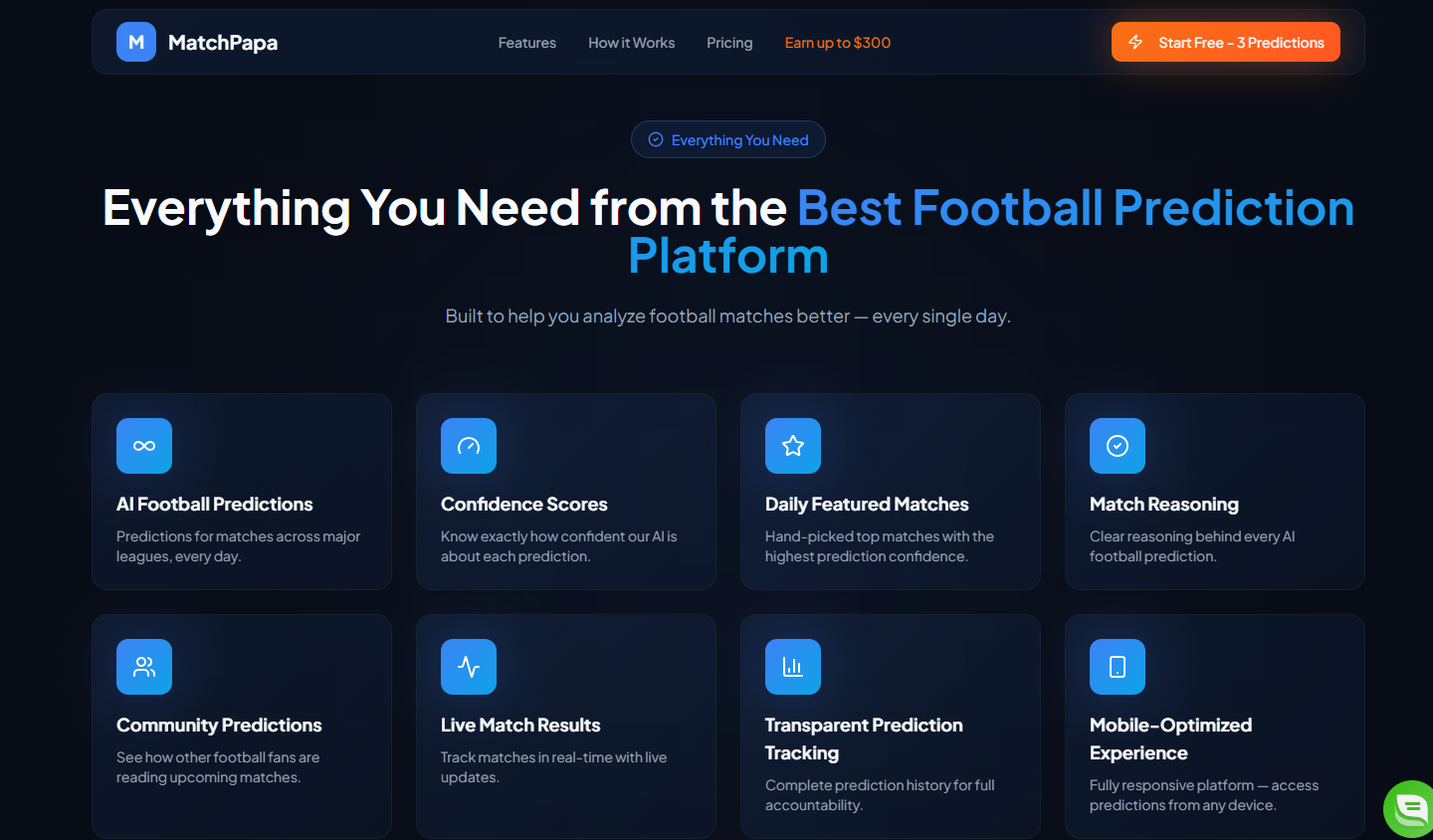 MatchPapa Interface Example