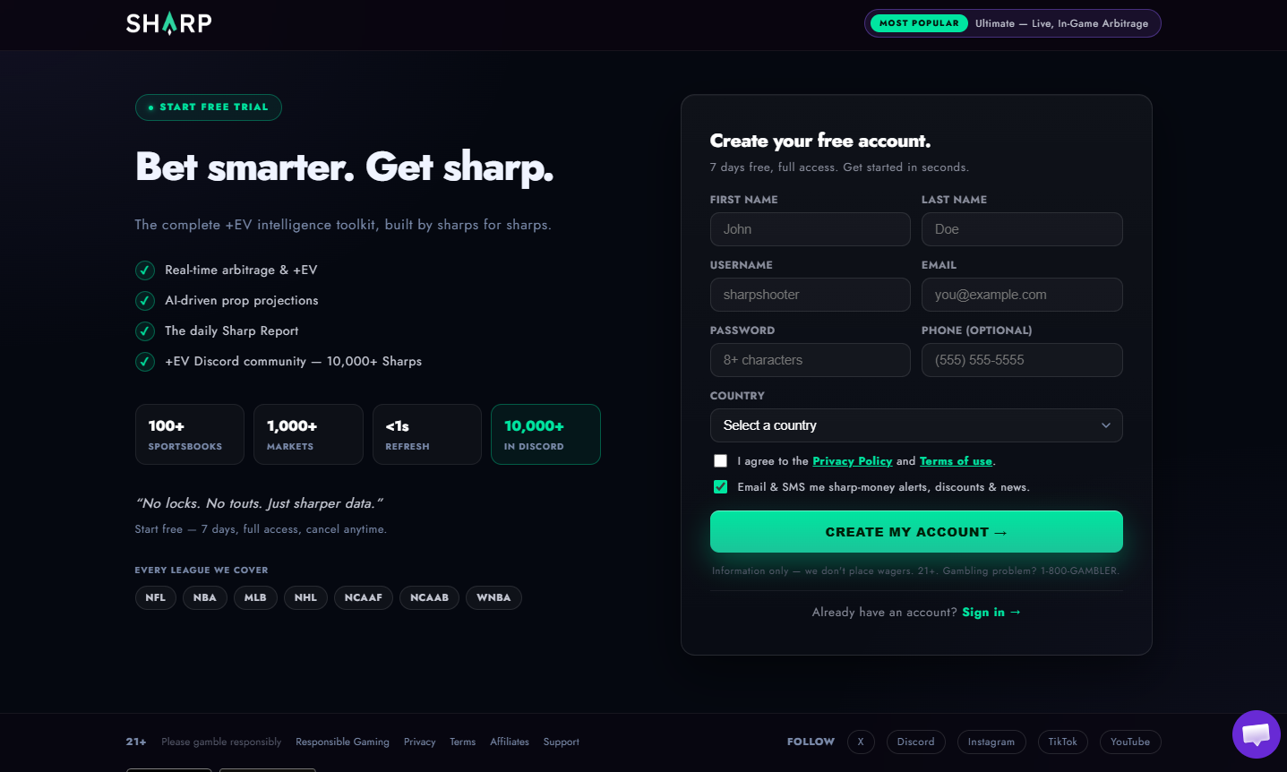 Sharp.App Free Trial Registration